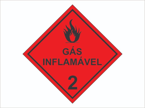 Adesivo P/ Caminhão Gás Inflamável 2 Produtos Perigosos