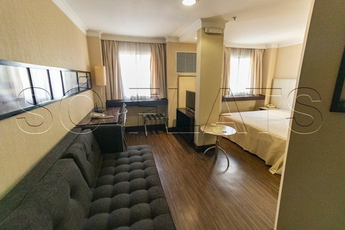 Imagem 2 de 15 de Flat Transamérica International Plaza Disponível Para Venda Com 29m² E 01 Vaga De Garagem - Sf35210
