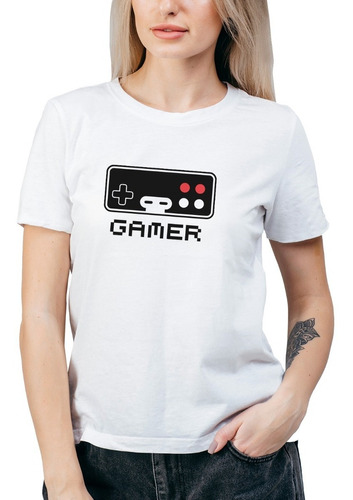 Polera Mujer Control Juego Gamer Nintendo Algodón Gme21