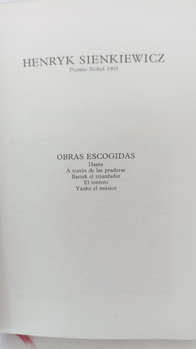 Henryk Sienkiewicz Obras Escogidas Premio Nobel 1905