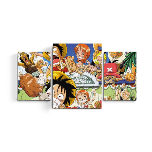 Cuadro Triptico One Piece Monkey D Tony Chopper Anime Serie