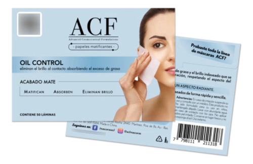 Pack Acf Papeles Matificantes Oil Control