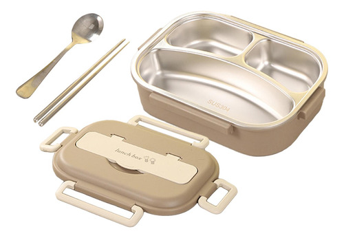 Recipiente De Almoço Bento Box Com Compartimentos Cáqui