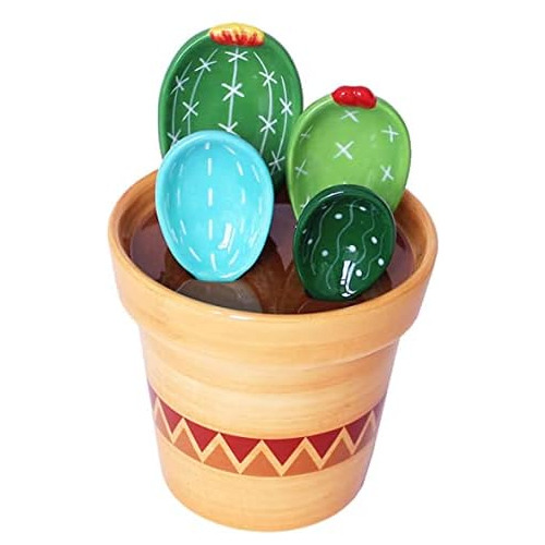 Set De Cucharas Y Tazas Medidoras De De Cerámica, Li...