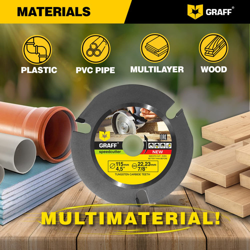 Cierra Circular Para Maderar Graff Speedcutter 4 ½ Disco Par
