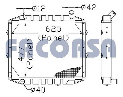 Radiador Agrale Md 15n - Motor Frontal Facorsa Rx4178fa