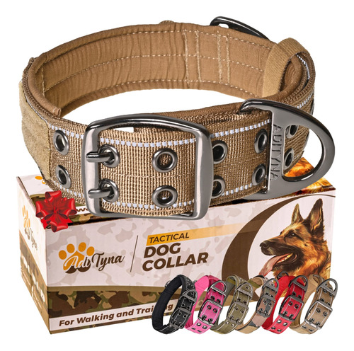 Collar Para Perro Adityna Heavy Duty Con Mango Reflectante M