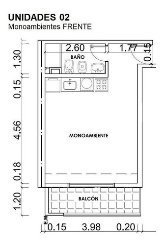 Imagen 8 de 10 de Departamento Monoambiente - Entrega 2022 - Centro