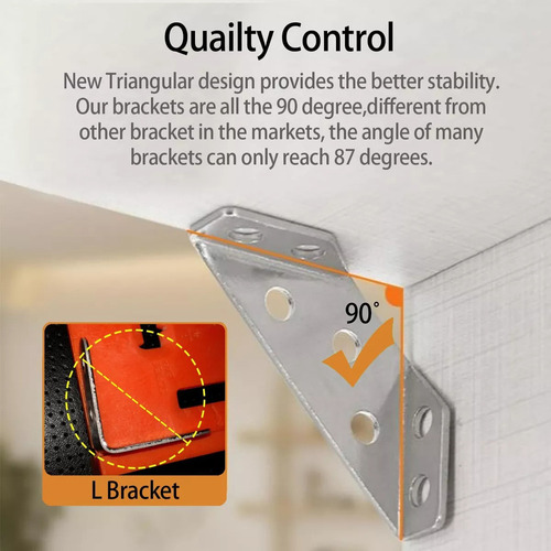 Fijador De Esquina Para Muebles Con Soporte Triangular De Ac