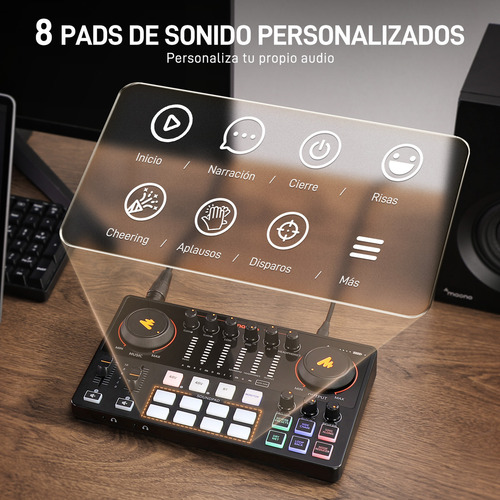 Maono Mezclador Interfaz De Audio Con XIr Dual Para Podcast Streaming, Maonocaster E2 Gen2