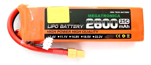 Megatronica Batería De Lipo Litio Anera 7.4v 2s 2600mah 25c