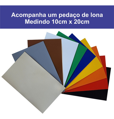 Kit Cola + Lona Para Reparo Remendo De Toldo Piscina Barraca Cor Transparente