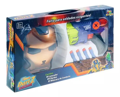 Lançador Nerf Arminha De Brinquedo Pistola Dardos Tambor