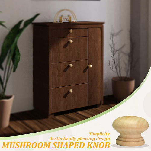 M Mimhooy 10pcs Perillas De Madera Para Cajones De Tocador,