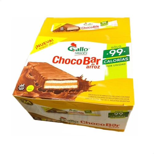Imagen 2 de 7 de Barra De Arroz Chocobar Gallo Sin Tacc Mejorprecio