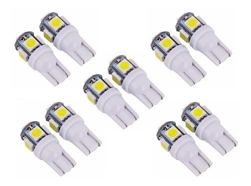 Lamparas T10 Tablero Posicion Patente 5 Led Auto Moto X10