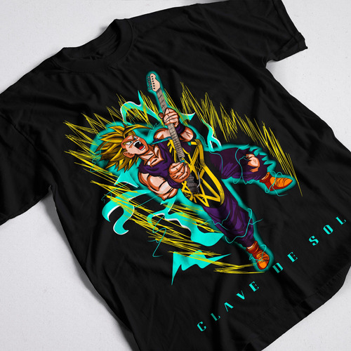 Polera Gohan Negra 100% Algodón 