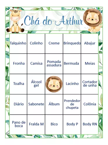 Jogo de Tabuleiro Safári Personalizado