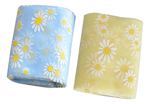 2x 5.5yd Tela De Flores De Encaje Fino Adornos De Costura