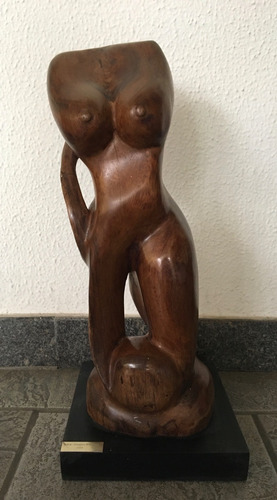 Estatua Decorativa Figura Mujer Madera Por Douglas Martinez