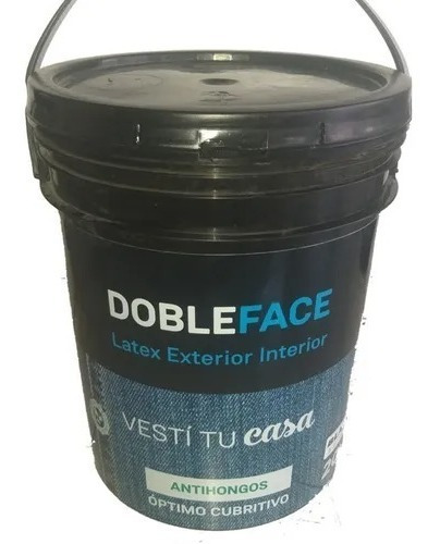 Imagen 2 de 4 de Latex Blanco Antihongos Doble Face Int-ext 20lts Victoria