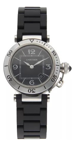 Eslabon Para Reloj Cartier Pasha Seatimer Acero Caucho 15mm