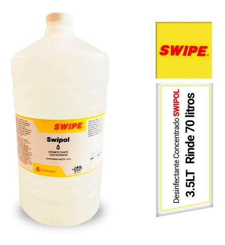 Desinfectante Concentrado Grado Quirúrgico Swipol Swipe 3.5l