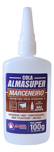 Adhesivo Cianoacrilato Almata Aep 400 - 100g Instantáneo Transparente