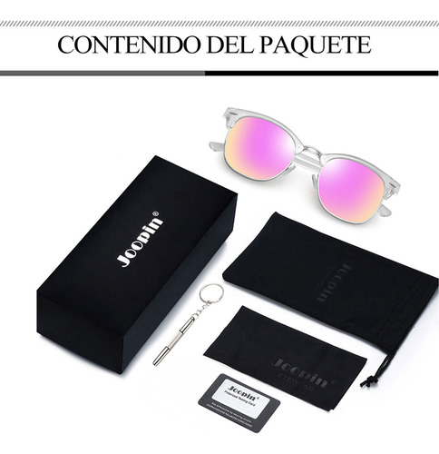 Lentes De Sol Mujer Hombre Polarizados De Moda Anti Luz Solar Proteger Ojos Transparente Clásico Cuadrados Uv400 Espejo Diseño Rosa/blanco De Moda Para Fiesta Playa Tomar Fotos Bloquear UV