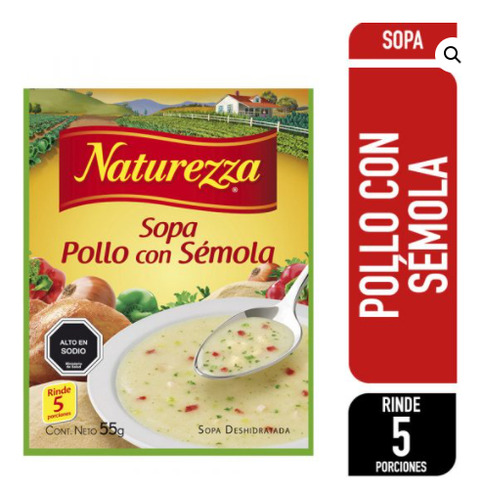 Sopa Naturezza Pollo Con Semola 55gr(3 Unidad) Super