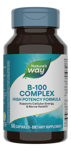 Nature's Way Complejo B-100 8 Vitaminas B 60 Cápsulas