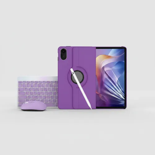 Kit Capa Para Redmi Pad 2 Teclado, Mouse E Caneta - Kit Roxo