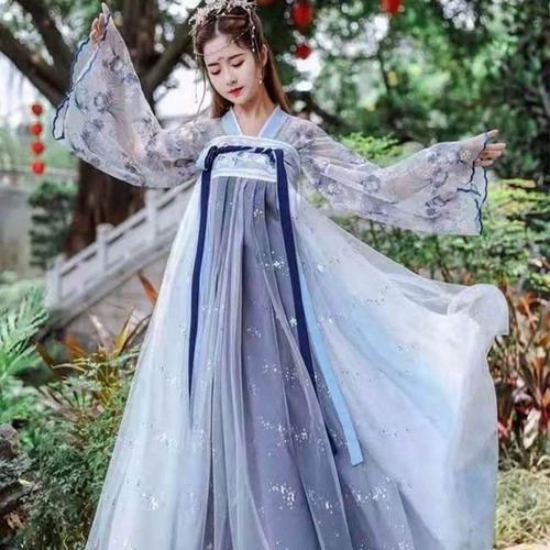 Traje Tradicional Chino Hanfu Vestido Hermoso Cosplay