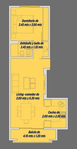 Imagen 4 de 5 de Departamentos 2 Ambientes Al Pozo En Canning