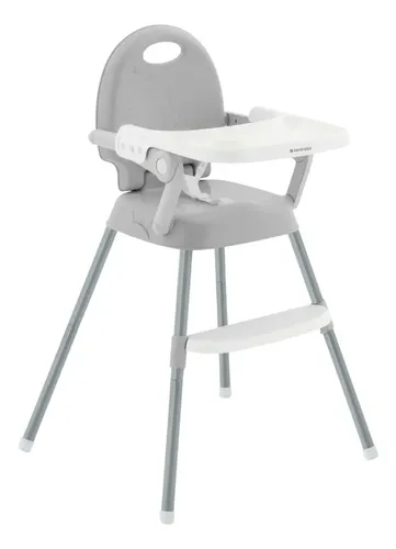 Cadeira Refeição Kikkaboo Spoony Cinza 3 Em 1 Com Bandeja Removível