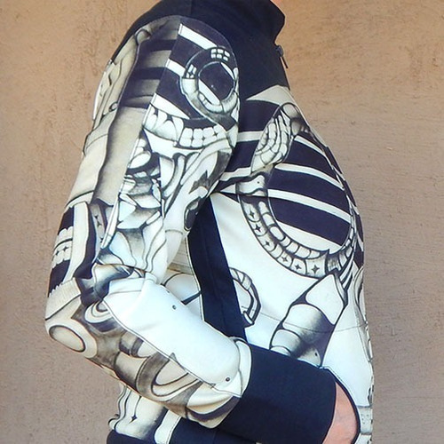Imagen 2 de 4 de Campera Sublimada Con Arte Unisex.