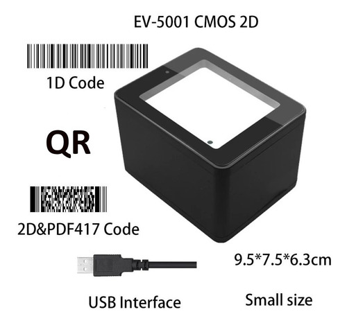 Lector Código De Barras 2d/1d Qr Usb Escáner