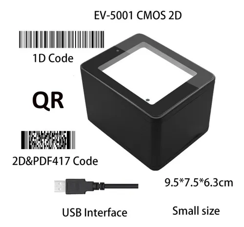 Lector Código De Barras 2d/1d Qr Usb Escáner