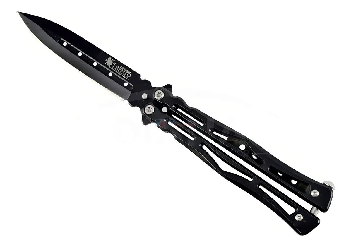 Cortapluma Trento Modelo Butterfly Mariposa Navaja Agente Negro