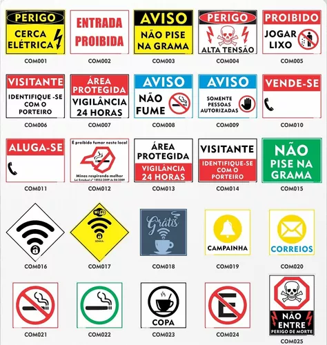 Placa Proibido jogar bola (Ref. PA-19048) – CS Placas