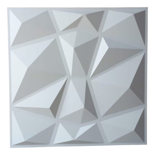 1m2 (4pzas 50x50cm) De Panel 3d Blanco Para Pared