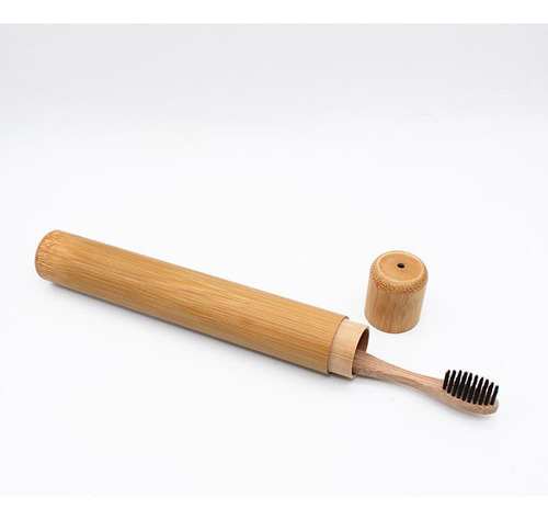 Estuche De Cepillo De Dientes Natural Portátil Para Viajes H