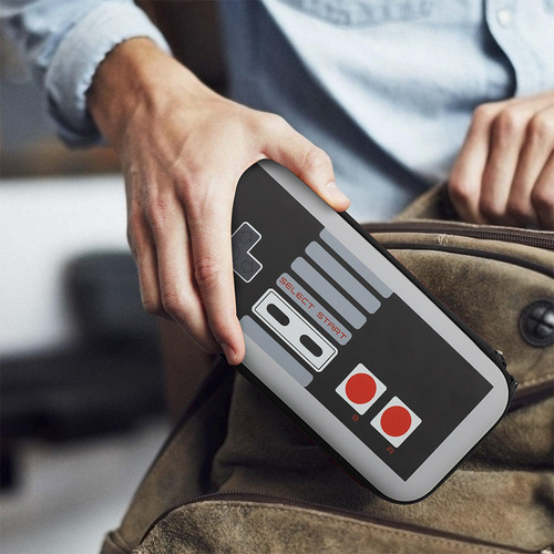Funda Rígida Para Nintendo Switch Oled Protector Retro Nes Gris