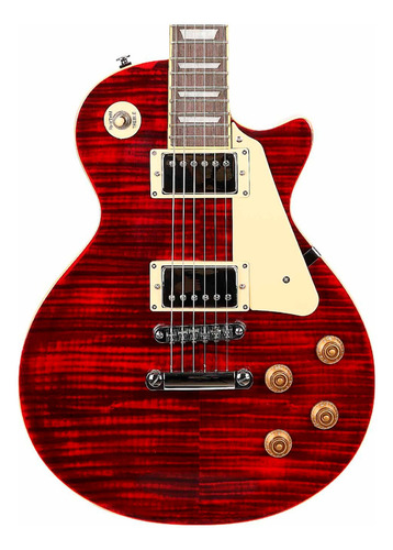 Guitarra Les Paul Tampo Flamed Maple Sx Ef3d-twr Wine Red