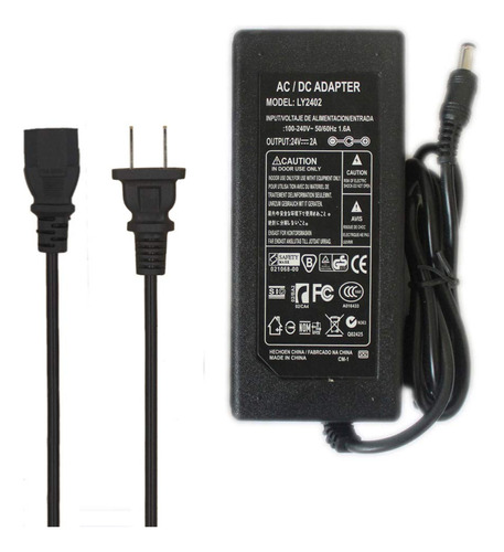 Joylit Adaptador De Fuente De Alimentación De 24 V 2a 48 W,