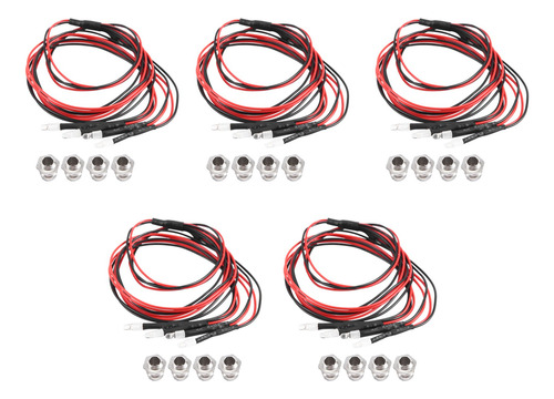 Kit De Luces Led Rc De 4 Led De 3 Mm Para Coche Rc 1/10 Mode