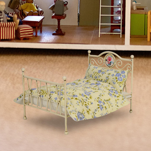 Modelo De Cama De Casa De Muñecas 1:6, Muebles De B