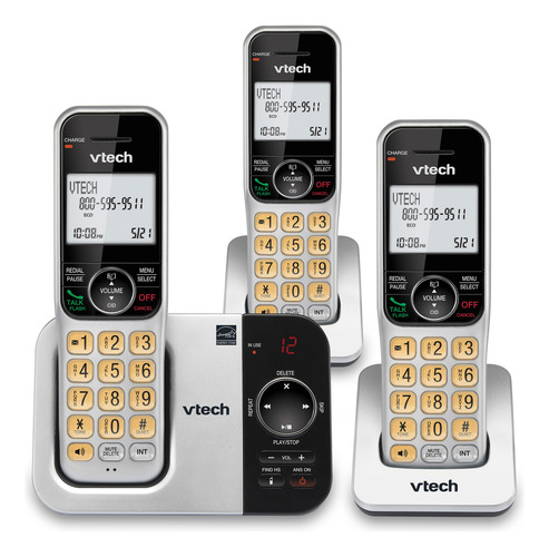 Teléfono Inalámbrico Expandible Vtech De 3 Auriculares Dect