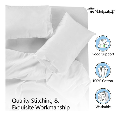 Juego De 2 Fundas De Almohada 100 % Algodón De 700 Hilos, Ul