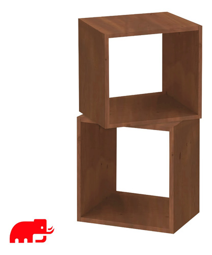 Combo 2 Cubos Madera Maciza Estante Modular 40x40x30cm